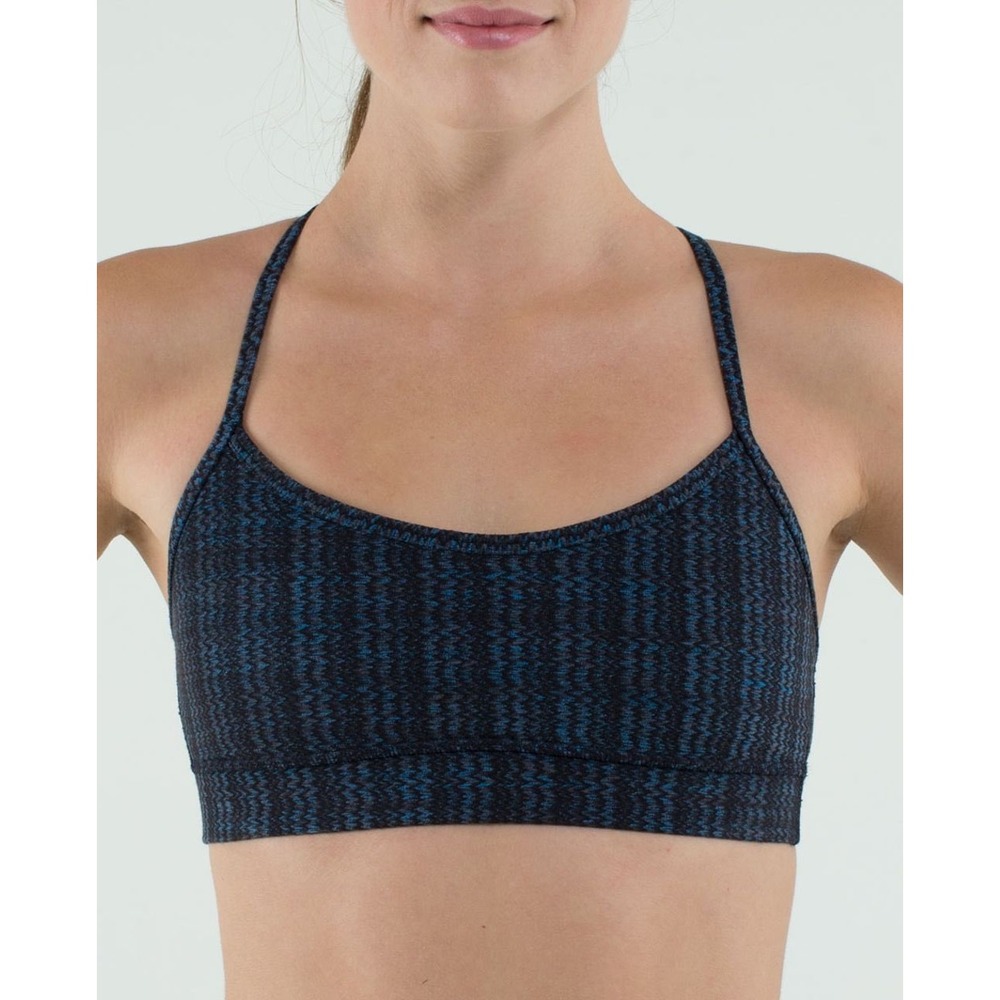 Lululemon Flow Y Bra IV Ziggy Wee October Inkwell Women's 6 XS Padded Sports Bra